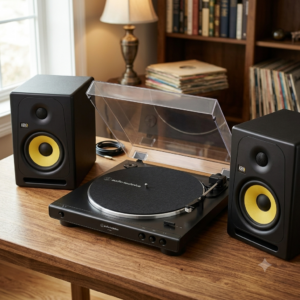 Combo Audio-Technica AT-LP60X & Par Monitores KRK K8